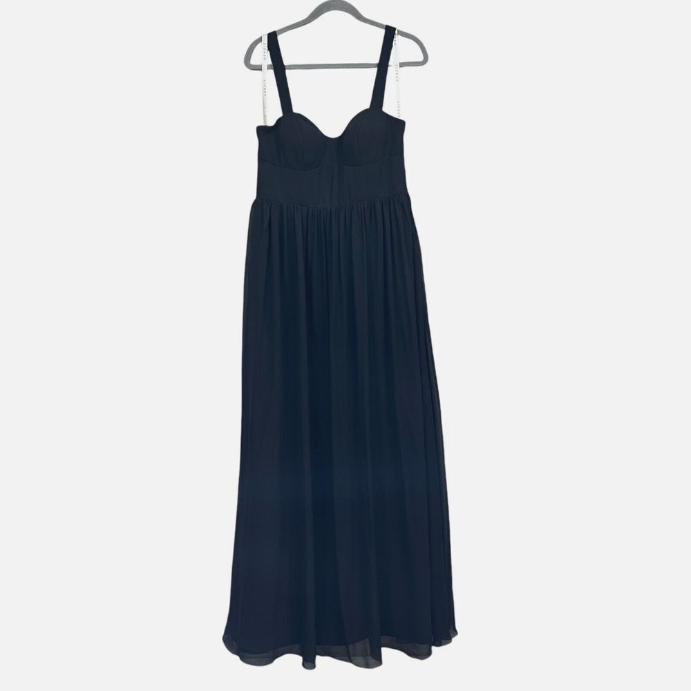 AZAZIE Women Formal Gown Gabby Bridesmaid Dress Sweetheart Neckline Black Sz CS*